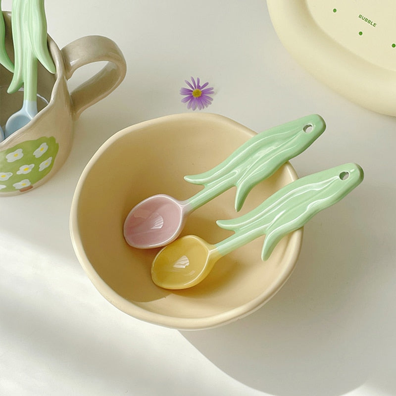 Tulip Ceramic Spoon