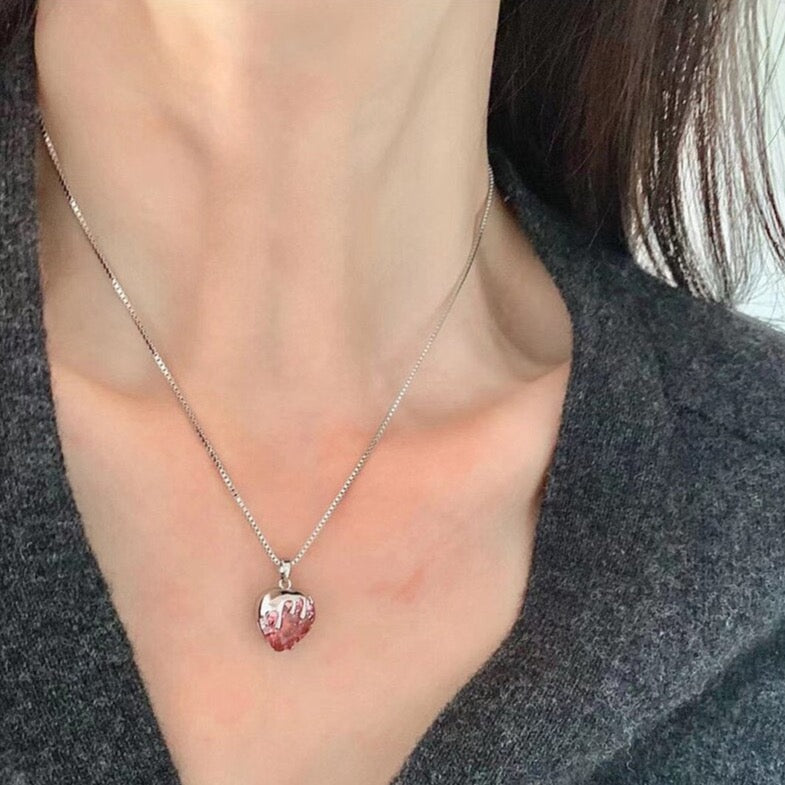 Dripping Heart Necklace
