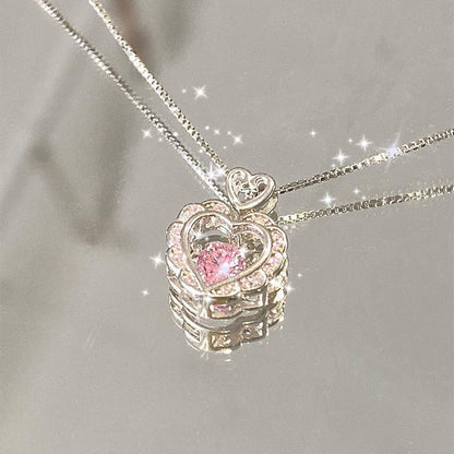 Pink Heart Necklace