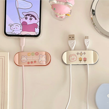 4pcs Cute Charging Cable Desk Organizers