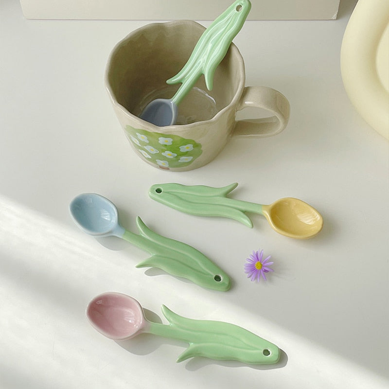 Tulip Ceramic Spoon