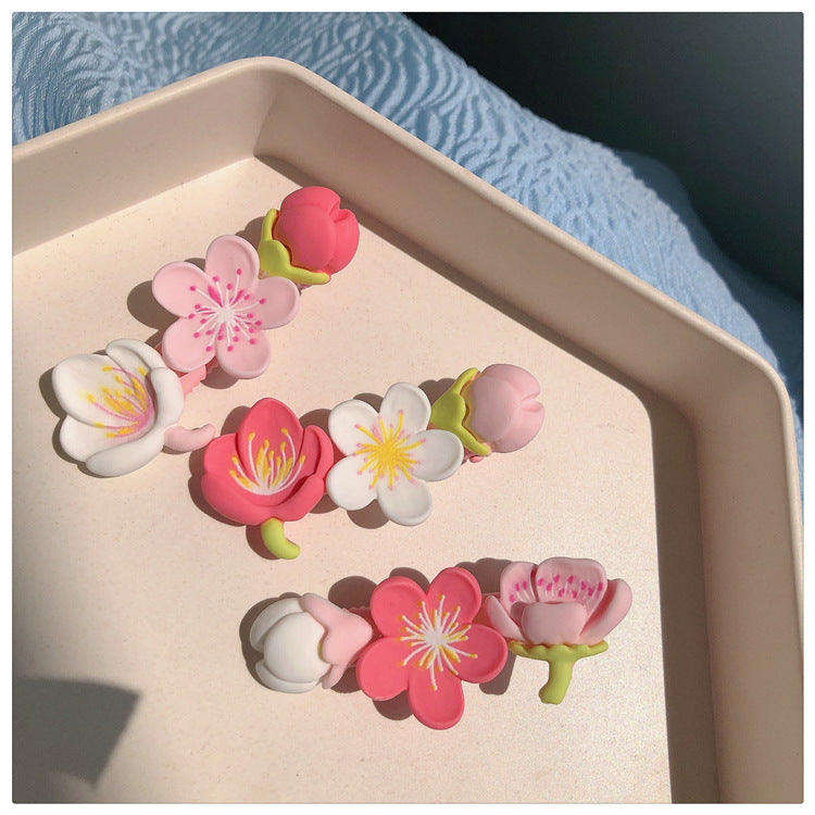 Pink Sakura Peach Hair Clip