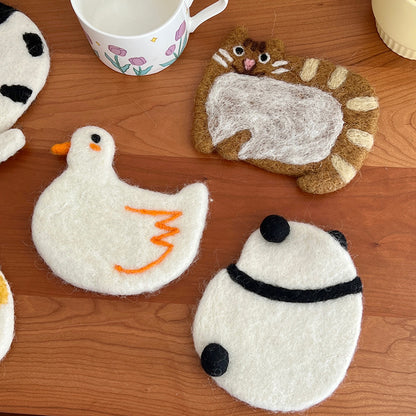 Handmade Animal Plush Coasters