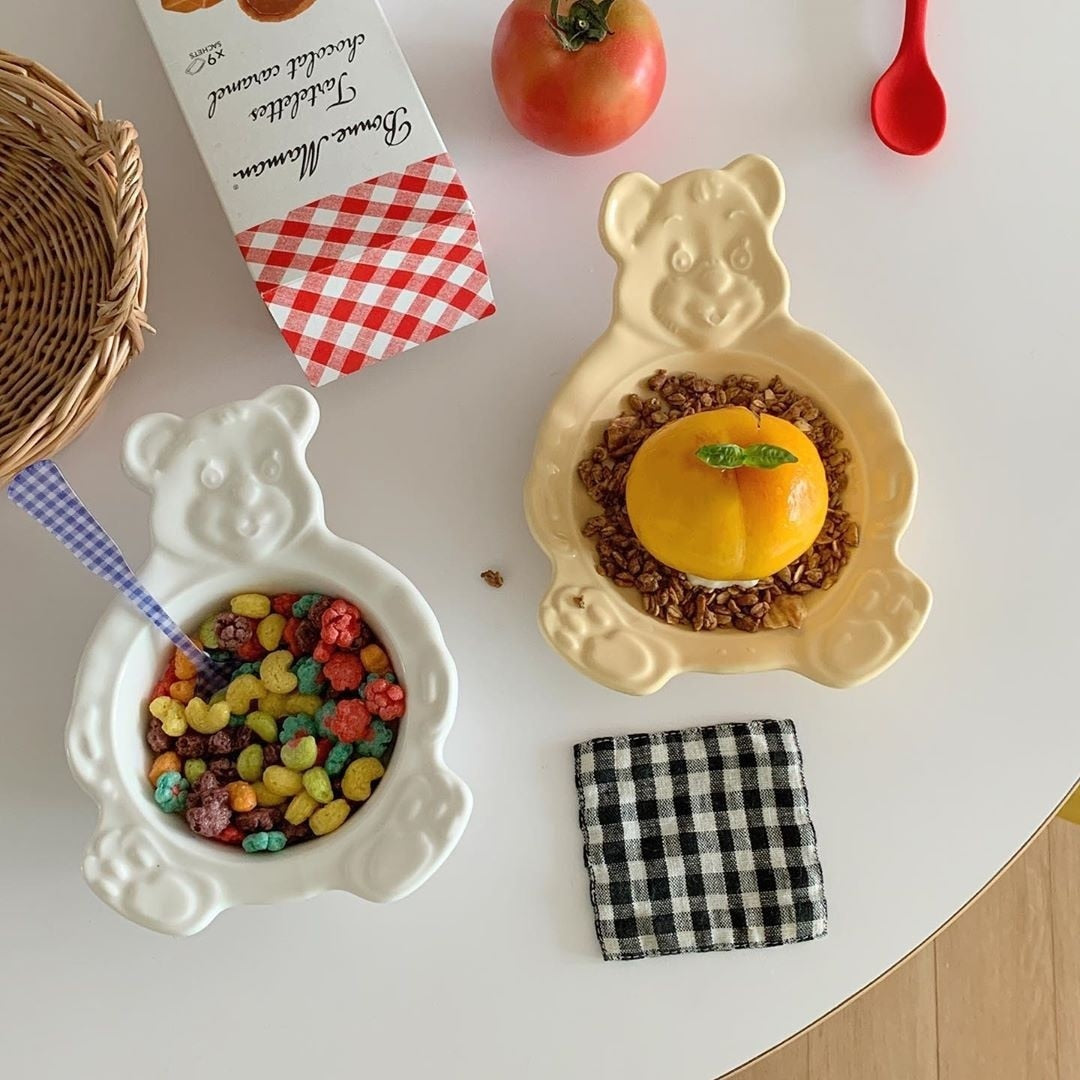 Bear Bowl and Plate Set