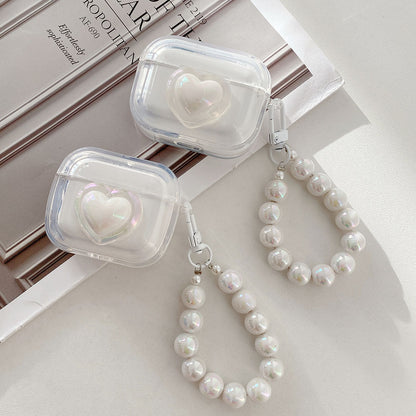 Heart and Pearl Chain AirPods Case