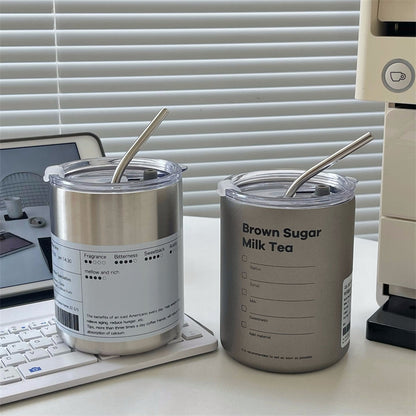 Stainless Steel Straw Bottle