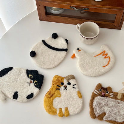 Handmade Animal Plush Coasters