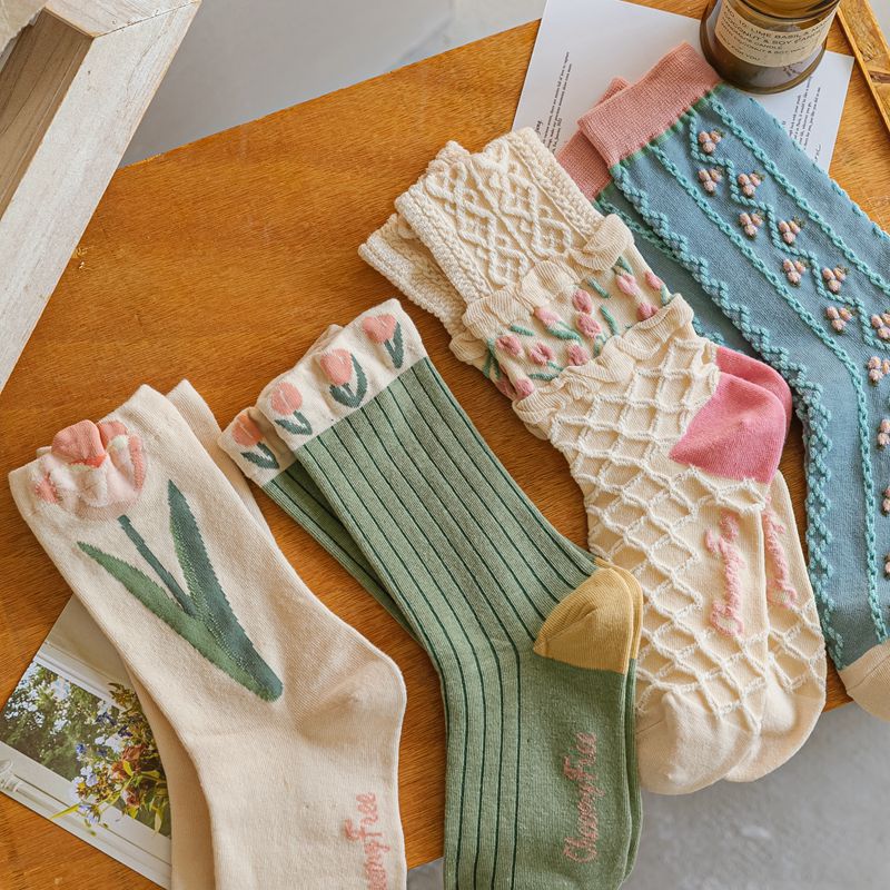 Tulip Flower Socks