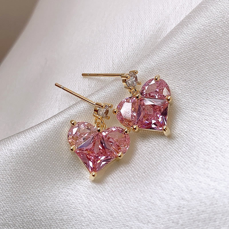 Pink Love Stud Earrings