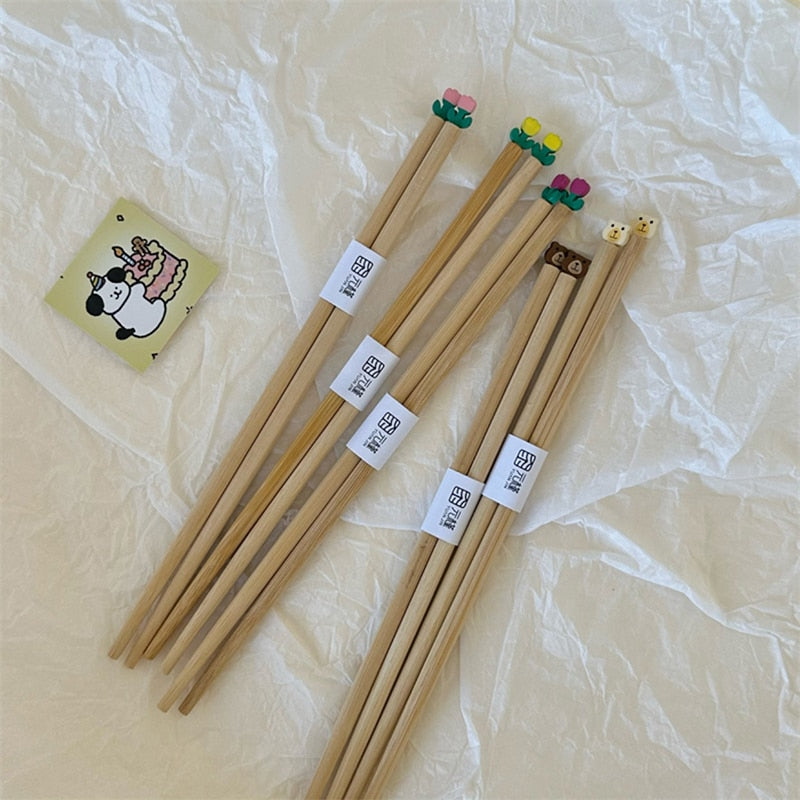 Bear &amp; Flower Chopsticks