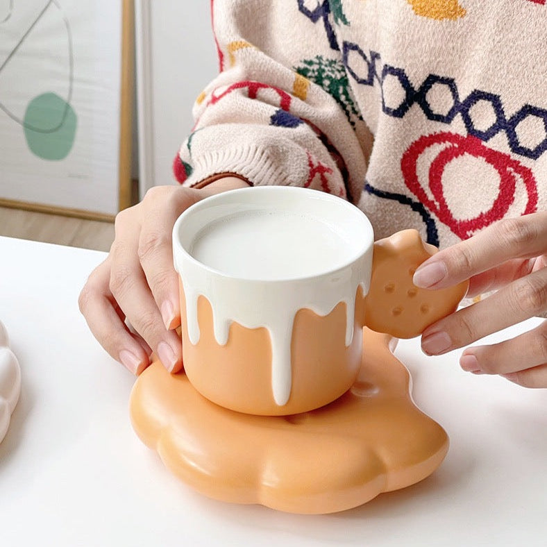 Cream Biscuit Ceramic Mugs