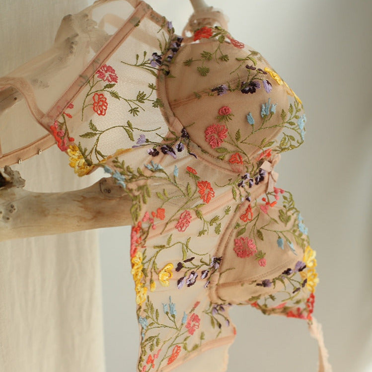 Floral embroidery Corset Top – Cbabescloset