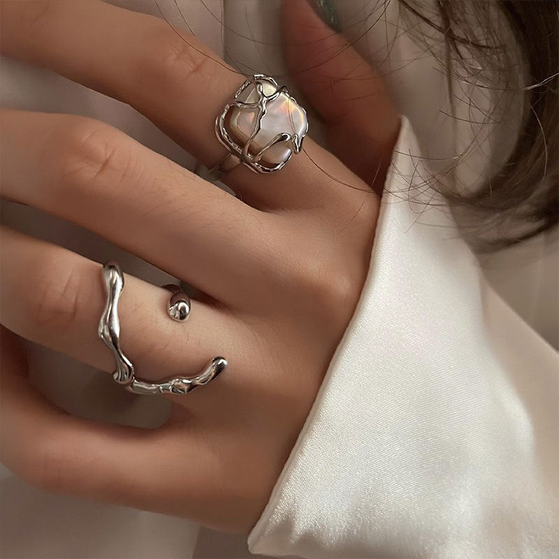 Minimalist Irregular Twined Finger Rings