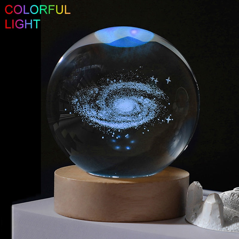 3D Laser Engraved Solar System Ball