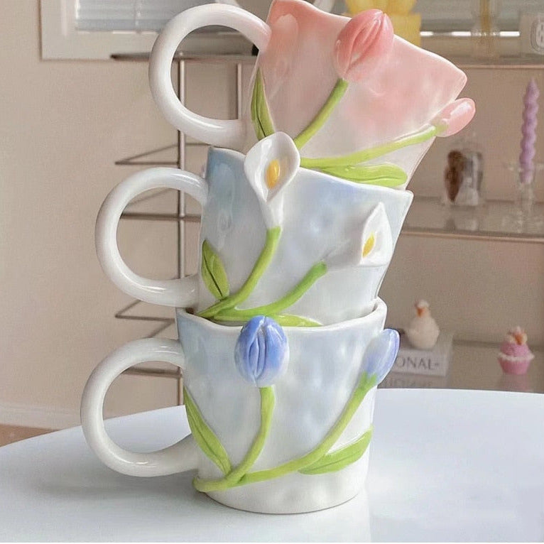 Floral Ceramic Mugs