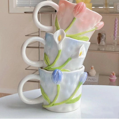 Floral Ceramic Mugs