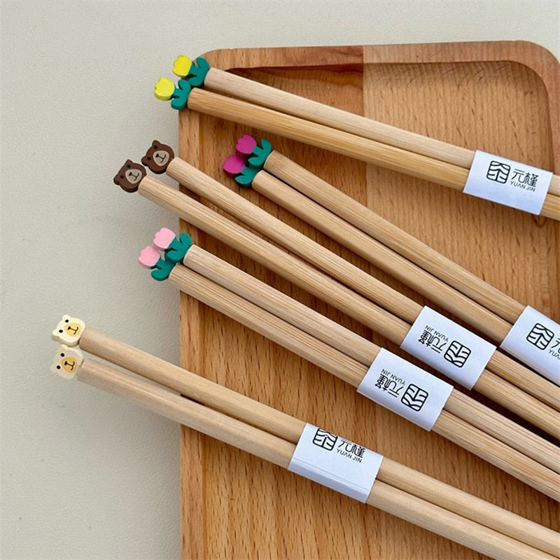 Bear &amp; Flower Chopsticks