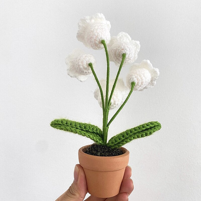 Handmade Crochet Flower Pot