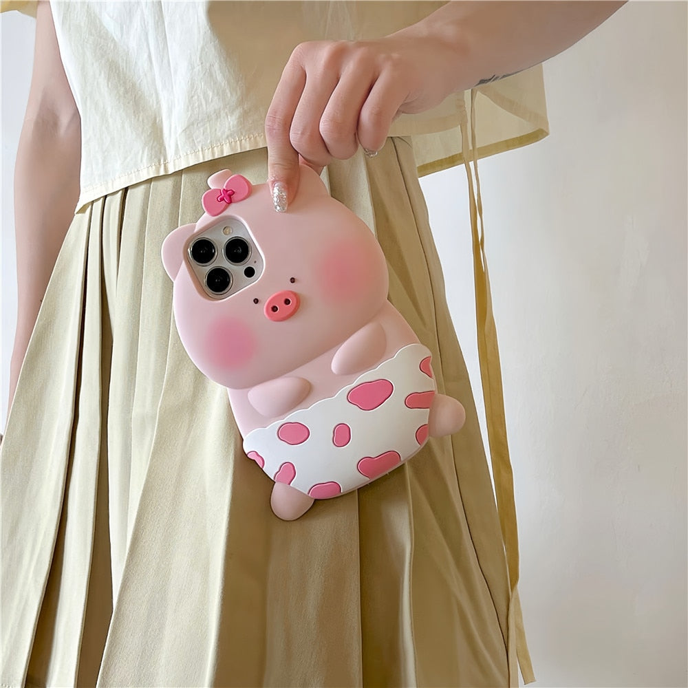 3D Pink Pig Phone Case