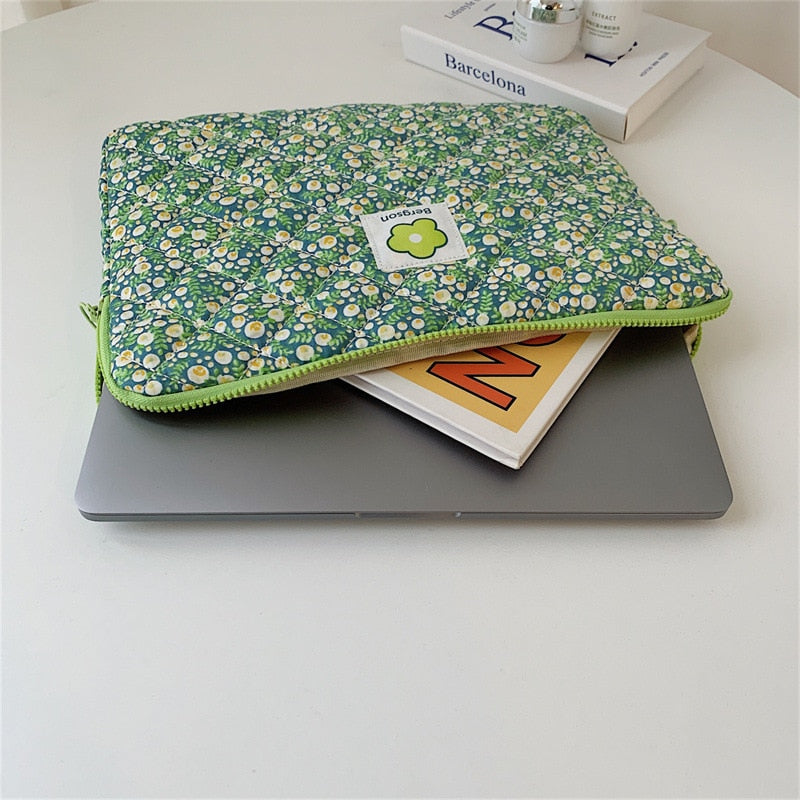 Flower Pattern Cute Laptop/iPad Sleeve Case Bag