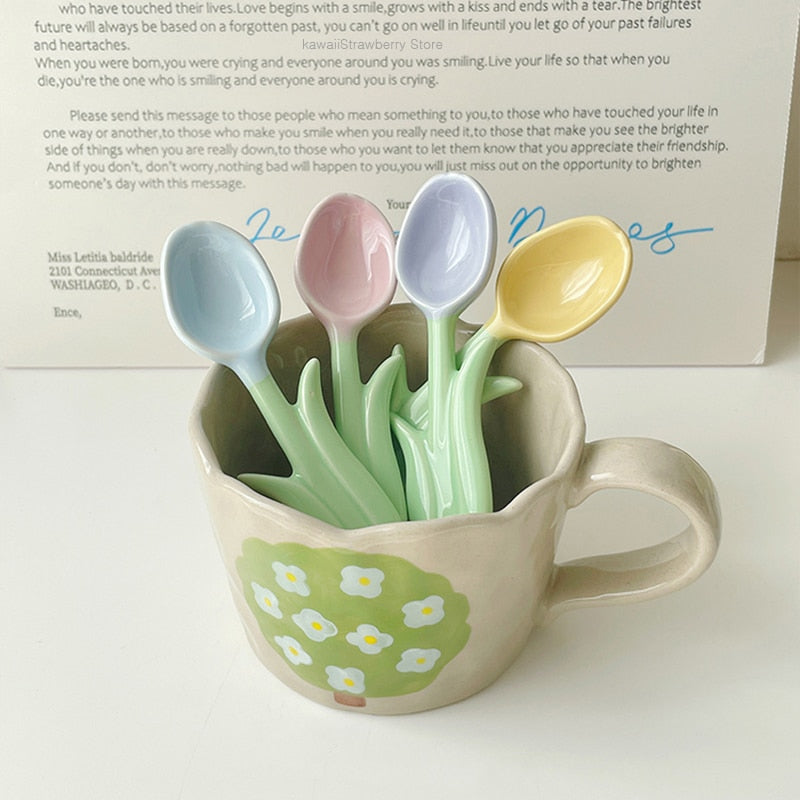 Tulip Ceramic Spoon