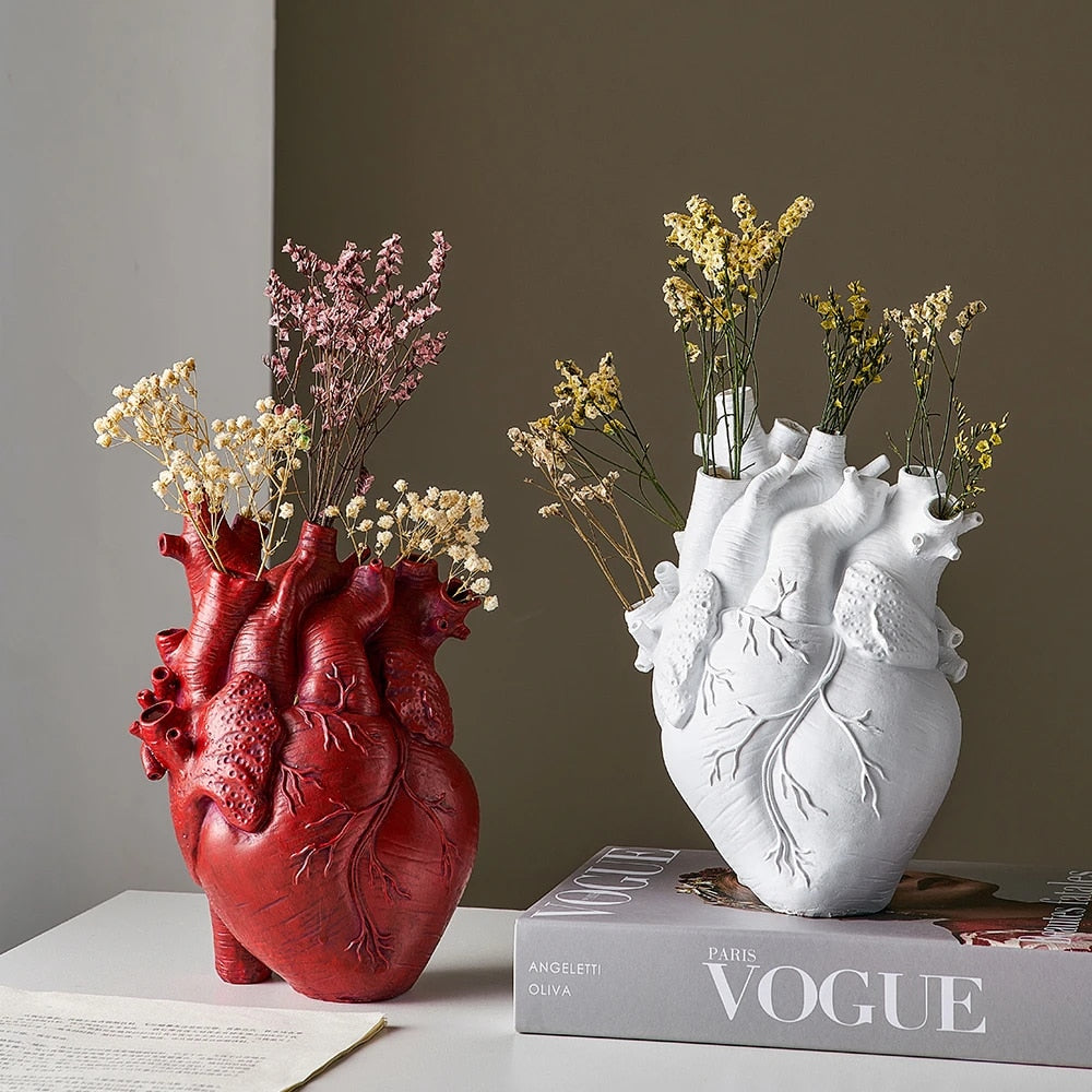 Anatomical Heart Vase, Red store Finish