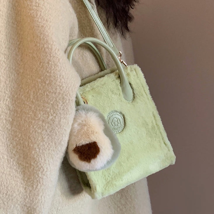 Avocado Plush Shoulder Bag