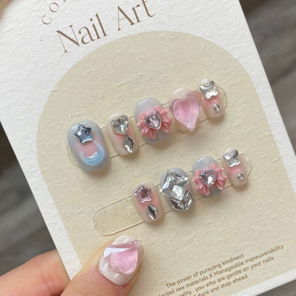 Pink Princess Press on Nails