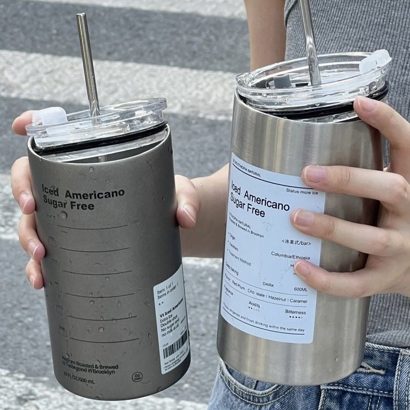 Stainless Steel Straw Bottle