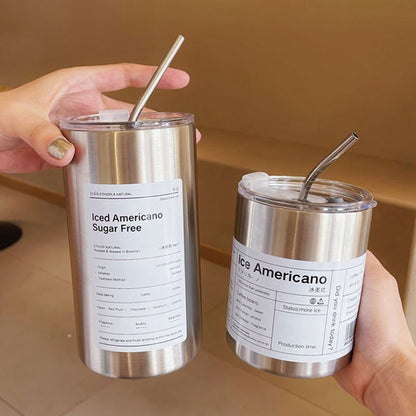 Stainless Steel Straw Bottle