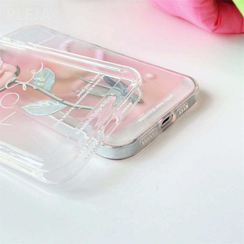 Pink Rose Flower Phone Case