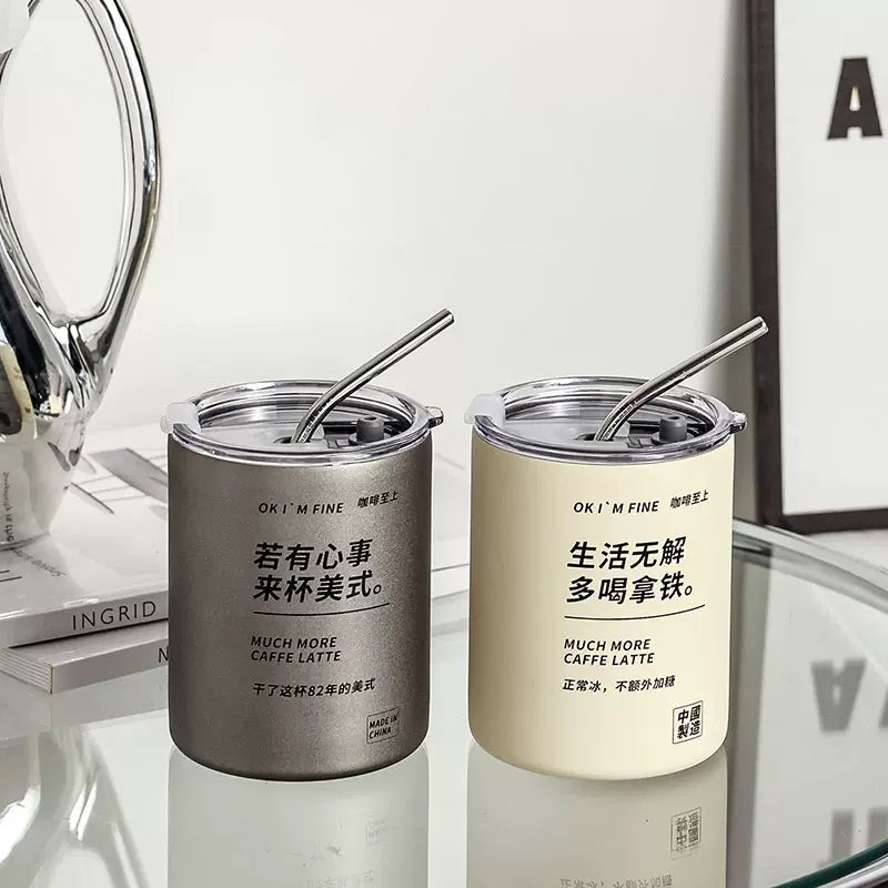 Stainless Steel Straw Bottle