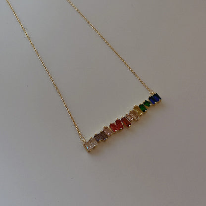 Micro Colorful Crystals Necklace