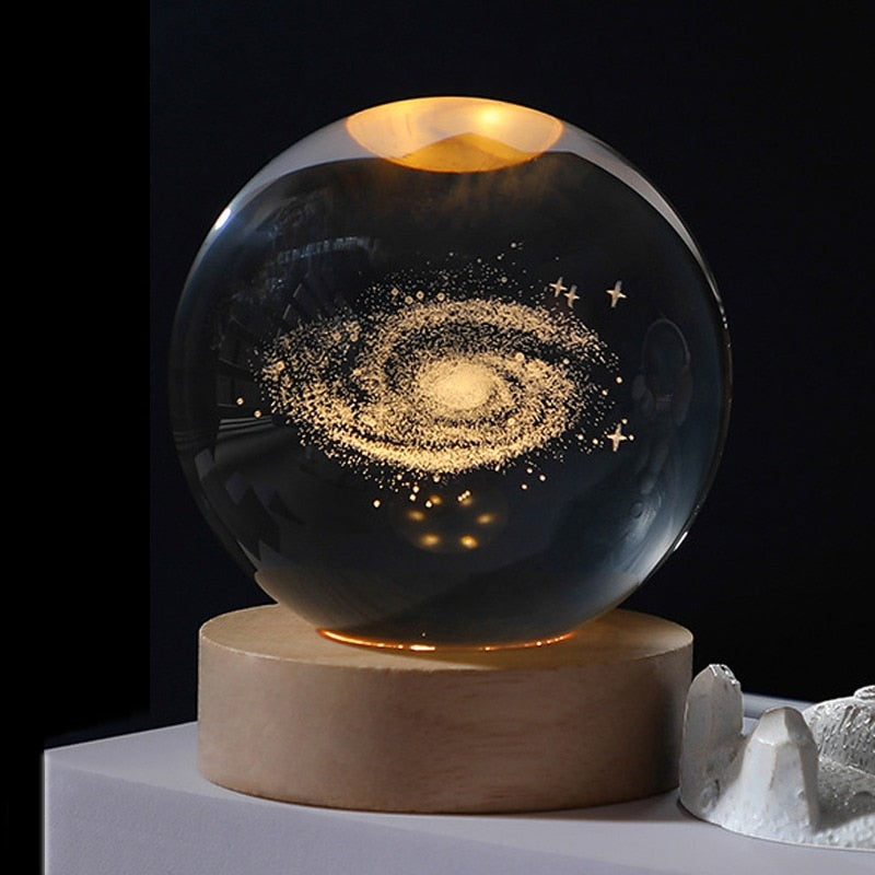 3D Laser Engraved Solar System Ball