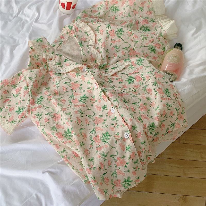 Floral Short Sleeve Shorts PJ