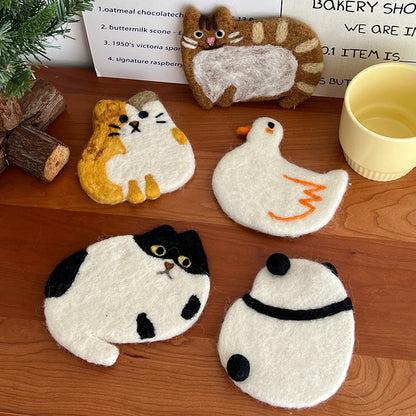 Handmade Animal Plush Coasters