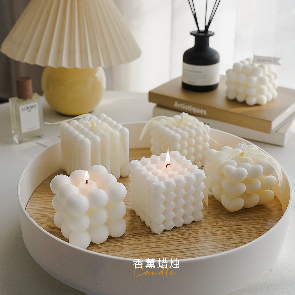 Geometric Cube Scented Candles