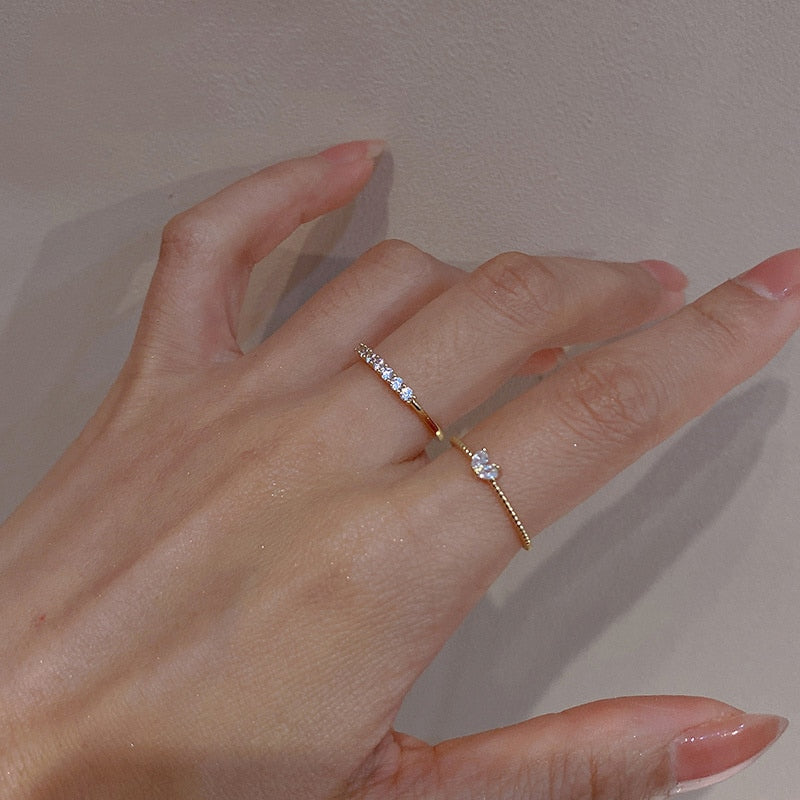 Dainty Crystal Rings