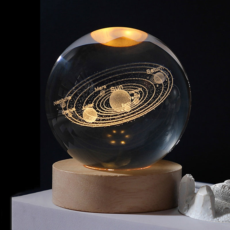 3D Laser Engraved Solar System Ball