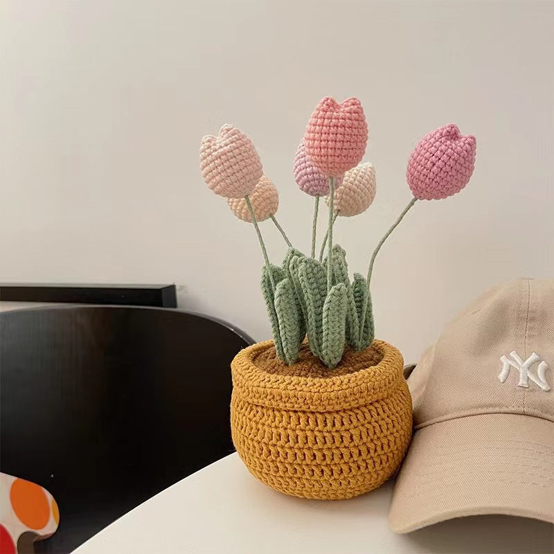 DIY Crochet Tulip Pot