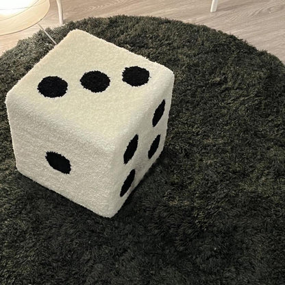 Dice Lamb Wool Stool