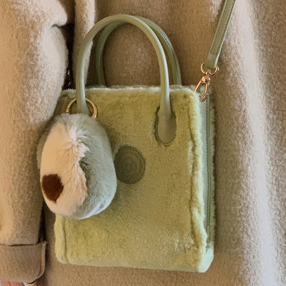 Avocado Plush Shoulder Bag