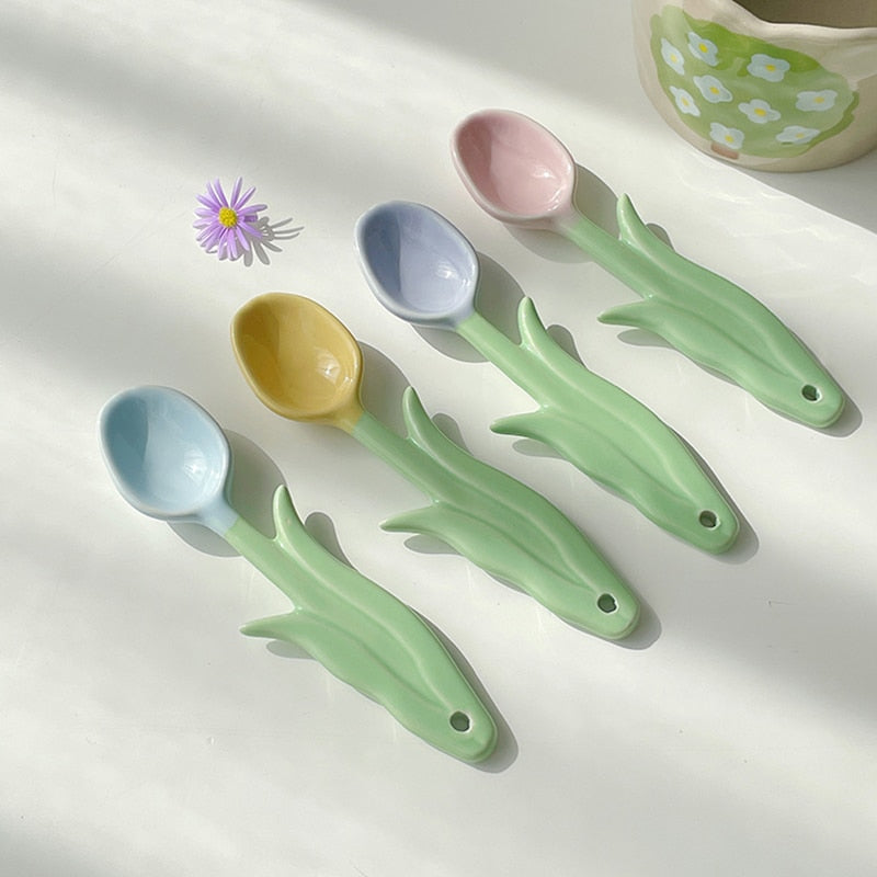 Tulip Ceramic Spoon