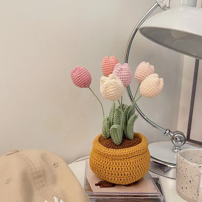 DIY Crochet Tulip Pot