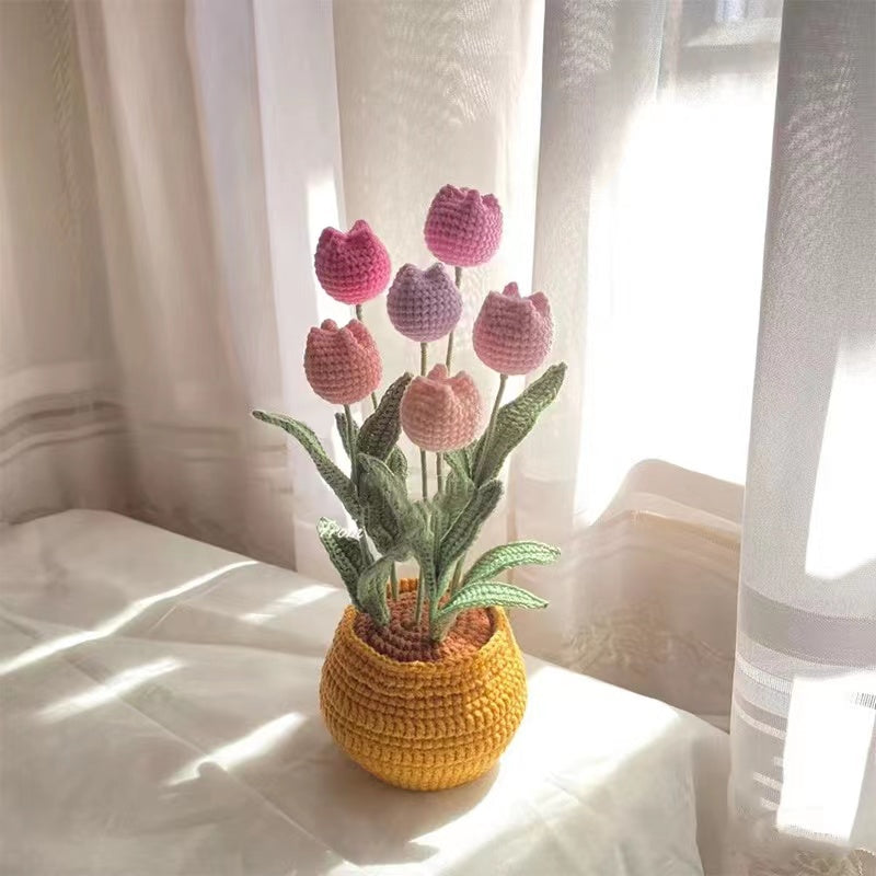 DIY Crochet Tulip Pot