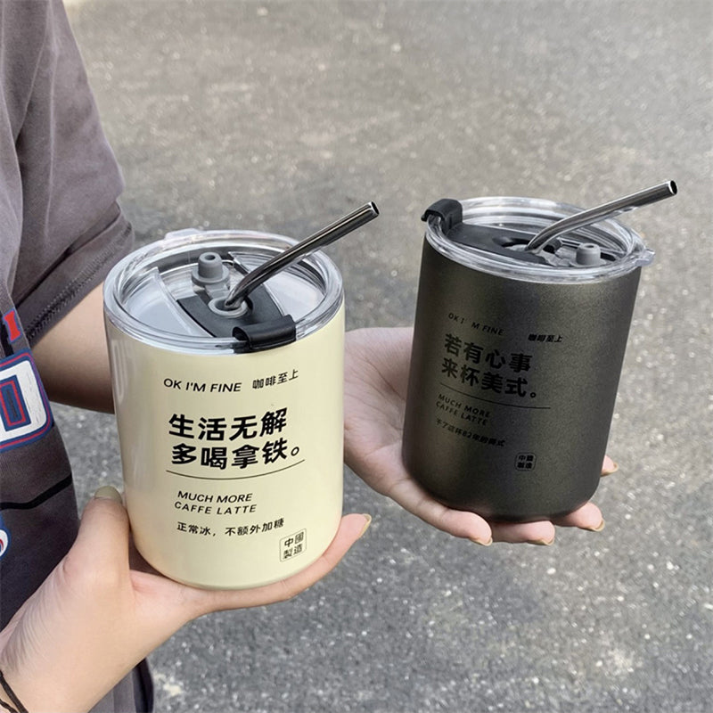 Stainless Steel Straw Bottle