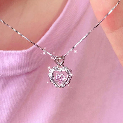 Pink Heart Necklace