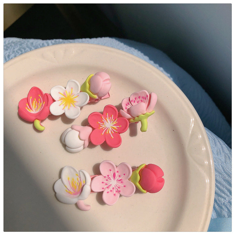 Pink Sakura Peach Hair Clip