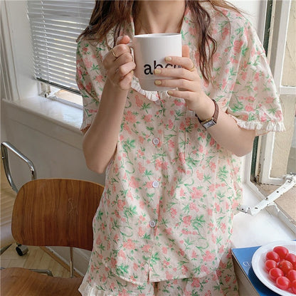 Floral Short Sleeve Shorts PJ