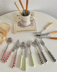 3Pcs Checkerboard Dinnerware